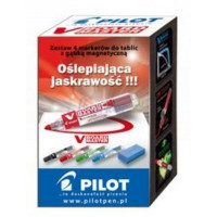 4kol круглий сухий маркер стирання + PILOT PIWBMA-VBM магнітна губка