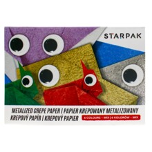 C5 металізований крепований папір 6 кольорів STARPAK 218529