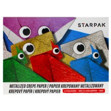 C4 металізований крепований папір 6 кольорів STARPAK 218530