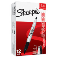 Постійний маркер 2-сторонній чорний Sharpie A'12 PAPERMATE S0811100