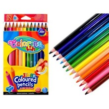 Олівці 12 кольорів Jumbo Kids + точилка Colorino PATIO
