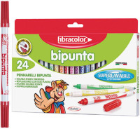 Двосторонні ручки 24 кольори стираються FIBRACOLOR 1098