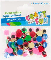 Клейові декоративні прикраси Очі 12 мм CRAFT WITH FUN 290110