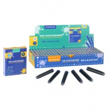 Картриджі ручки короткі сині 6 шт A'50 STARPAK 299829