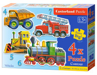 Головоломка 4 в 1/4-5-6-7/контур Транспортні засоби CASTORLAND B-04256-1