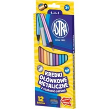 Олівці 12 кольорів металеві ASTRA 312114002