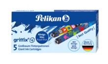 PELIKAN GRIFFIX картриджі з синім чорнилом 5 шт... дисплей 10 упаковок...
