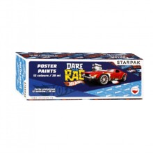 Фарби для плакатів 12 кольорів 20мл Hot Wheels STARPAK 337500