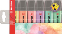 Boss Highlighter 6 кольорів + природний маркер чорний STABILO 70/6-2-2