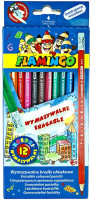 Олівці олівець з гумкою 12 кольорів FLAMINGO 361503