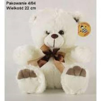Плюшевий Ведмідь з бантом сидячи 22cm DEEF 2969