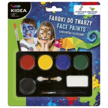 Фарби для обличчя 6 кольорів Kidea DERFORM FDT6KA