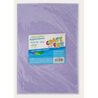 Декоративний повстяний лист 5 шт фіолетовий CRAFT З ВЕСЕЛОЩАМИ 439306