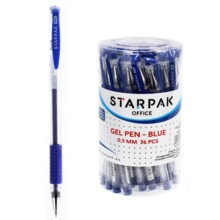 Гелева ручка закриваюча ручка синя трубка A'36 STARPAK 447844
