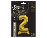 B&amp;C фольгована повітряна куля стоячи номер 2, золото, 74 см BC-ASZ2