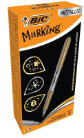 BIC Інтенсивність Маркування Металевий маркер Золото&amp;Срібна коробка 12 шт