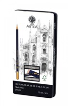 Ескіз Олівець HB-B8 kpl12pcs металева коробка ASTRA 206120013