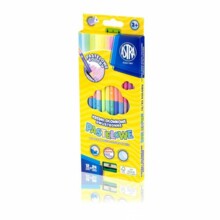 Олівець олівець двосторонній 12/24 пастельні кольори ASTRA 312120003