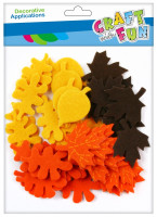 Клейовий повстяний декоративний декор Кольорове листя CRAFT WITH FUN 463766