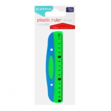 Пластикова лінійка 15cm зелений/синій PBH STARPAK 470968
