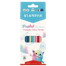 Трикутні олівці олівець 12 кольорів пастель STARPAK 472397