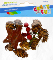 Декоративне оздоблення Натуральний конус з аксесуарами CRAFT WITH FUN 480403