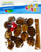 Декоративне оздоблення Натуральний конус з аксесуарами CRAFT WITH FUN 480404