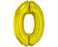 Фольгована повітряна куля 76 см цифра 0 золото Party GODAN CH-SZL0