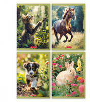 HERLITZ ANIMALS Зошит А4 32 аркуші в клітинку з полем