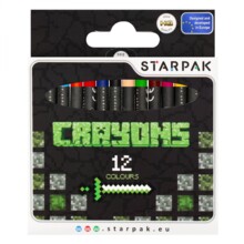 Воскові олівці 12 кольорів Піксельна гра STARPAK 484792