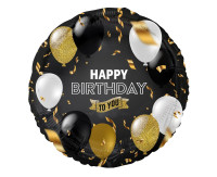 Повітряна куля з фольгою Happy Birthday To You, 45 см