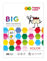 Блок кольорового малювання BIG, А4, 80 г/м2, 15 ко 60 аркушів, Happy Color