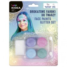 Фарби для обличчя 4 кольори блиску Kidea DERFORM FDTBKA