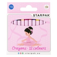 Воскові олівці 12 кольорів Балерина STARPAK 490940