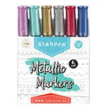 Металевий маркер круглий 6 кольорів STARPAK 497712