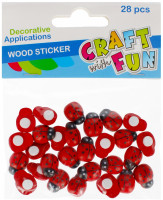 Декоративне оздоблення самоклеючий дерев'яний Сонечко 15 мм CRAFT WITH FUN 501441
