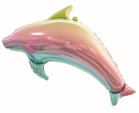 Повітряна куля з фольги DOLPHIN, веселка - 93 см