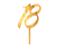 Акриловий торт Топпер 18-й день народження Gold Party GODAN PF-DA18