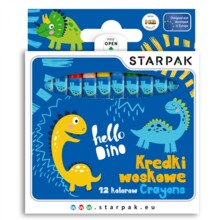 Воскові олівці 12 кольорів Dino STARPAK 512004