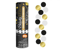 14x4 Чорне/золоте/біле свято GODAN JC-KPKC15 Shot Confetti