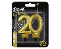 Свічки на день народження 20 Gold B&amp;C Party GODAN PF-SCZ20