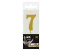 Свічка на день народження номер 7 Metallic Gold Party GODAN BH-SPZ7