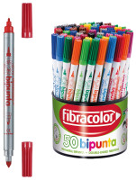 2-сторонні 50col миються ручки Біпунта трубки FIBRACOLOR 29594