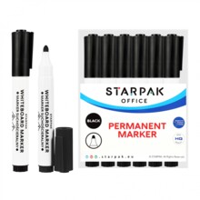 Сухий маркер стирання круглий чорний A'12 STARPAK 524569