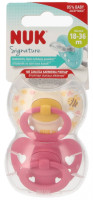 NUK Силіконова заспокійлива соска 18-36m Підпис Рожевий Op.2 шт. 10739696