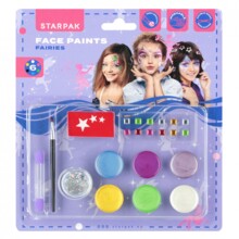 Фарби для обличчя 6 кольорів плюс блиск Фея STARPAK 528373