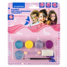 Фарби для малювання обличчя 6 кольорів STARPAK Butterfly 528374