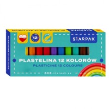Пластилін 12 кольорів Школа STARPAK 533623
