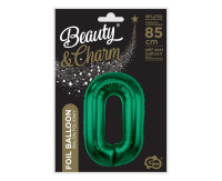 Фольгована повітряна куля 85 см цифра 0 зелена Party GODAN CH-B8B0