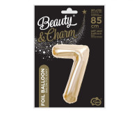 Фольгована повітряна куля 85 см номер 7 шампанське Party GODAN CH-B8H7